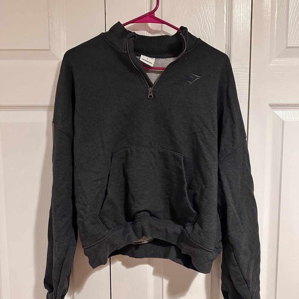 Gym shark Women's Black Half-Zip Sweater